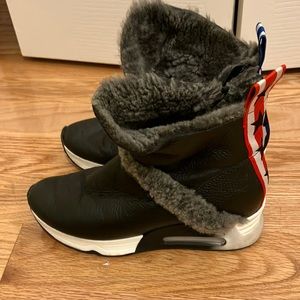 ASH Klima genuine leather shearling sneaker boots 39 or ~8